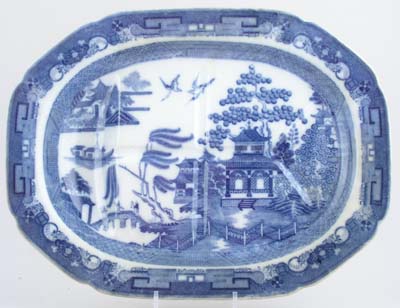 Meat Dish or Platter with tree and well c1800